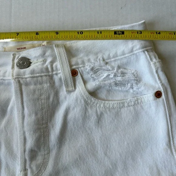 Levis Premium White Wedgie Jeans Sz 26 - Picture 7 of 9